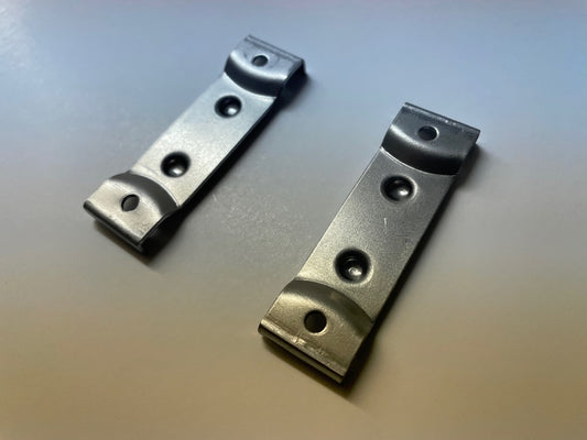1957 - 1958 Harley Panhead Gastank Badge Emblem Mounting Bracket Pair